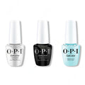 OPI GelColor Intelli-Gel Combo - Super Base Coat, Super Gloss Top Coat & Mexico City Move-mint - Salon Quality