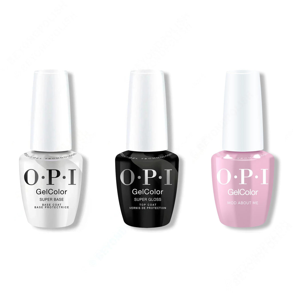 OPI GelColor Intelli-Gel Combo - Super Base Coat, Super Gloss Top Coat & Mod About Me - OPIcons Spring 2026 - Salon Quality
