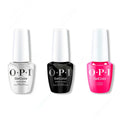OPI GelColor Intelli-Gel Combo - Super Base Coat, Super Gloss Top Coat & Pompeii Purple - Salon Quality