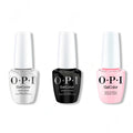 OPI GelColor Intelli-Gel Combo - Super Base Coat, Super Gloss Top Coat & Suzi Shops & Island Hops - Salon Quality