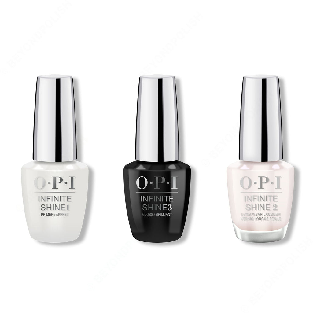 OPI - Infinite Shine Combo - Base, Top & Beyond the Pale Pink - Salon Quality