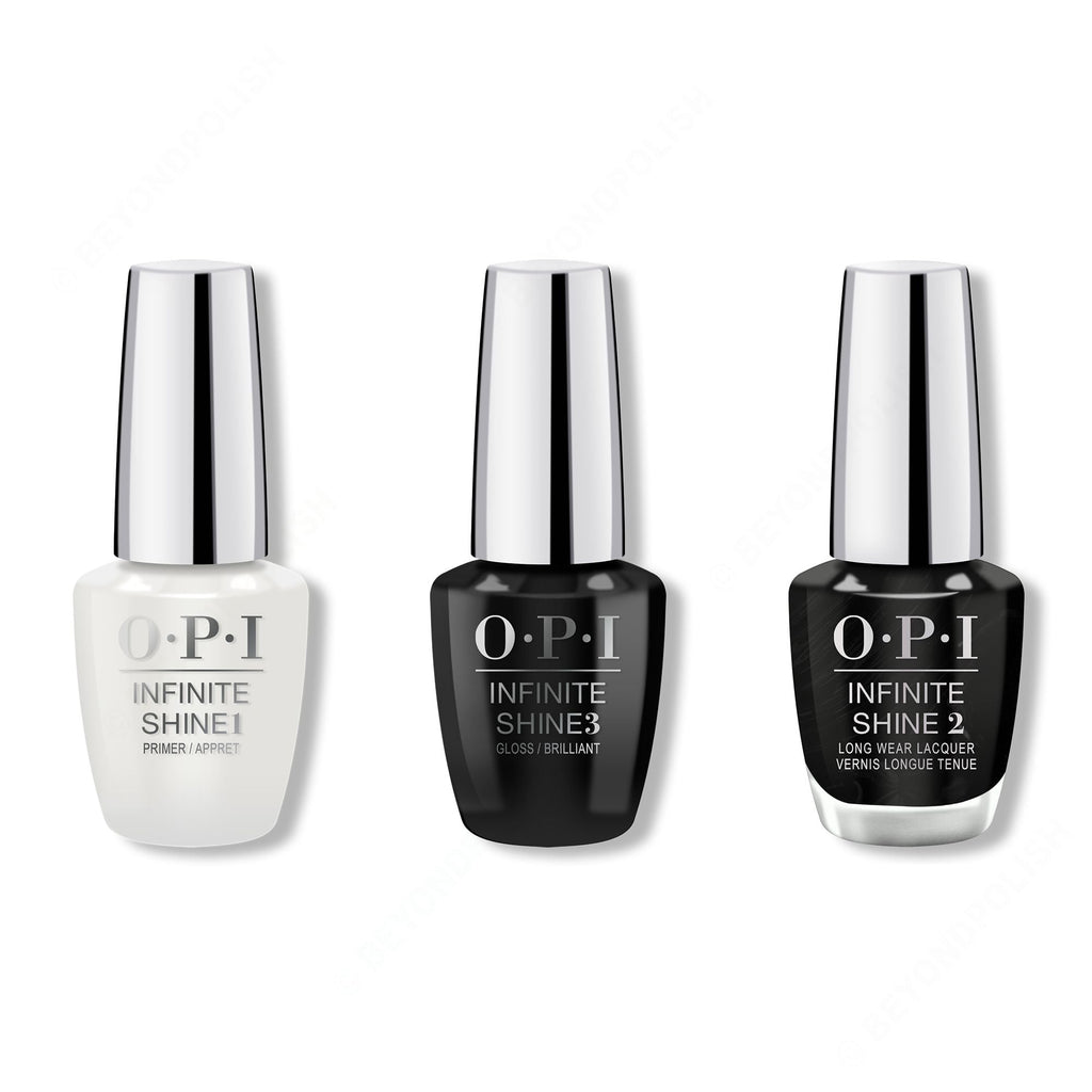 OPI - Infinite Shine Combo - Base, Top & Black Onyx - Salon Quality