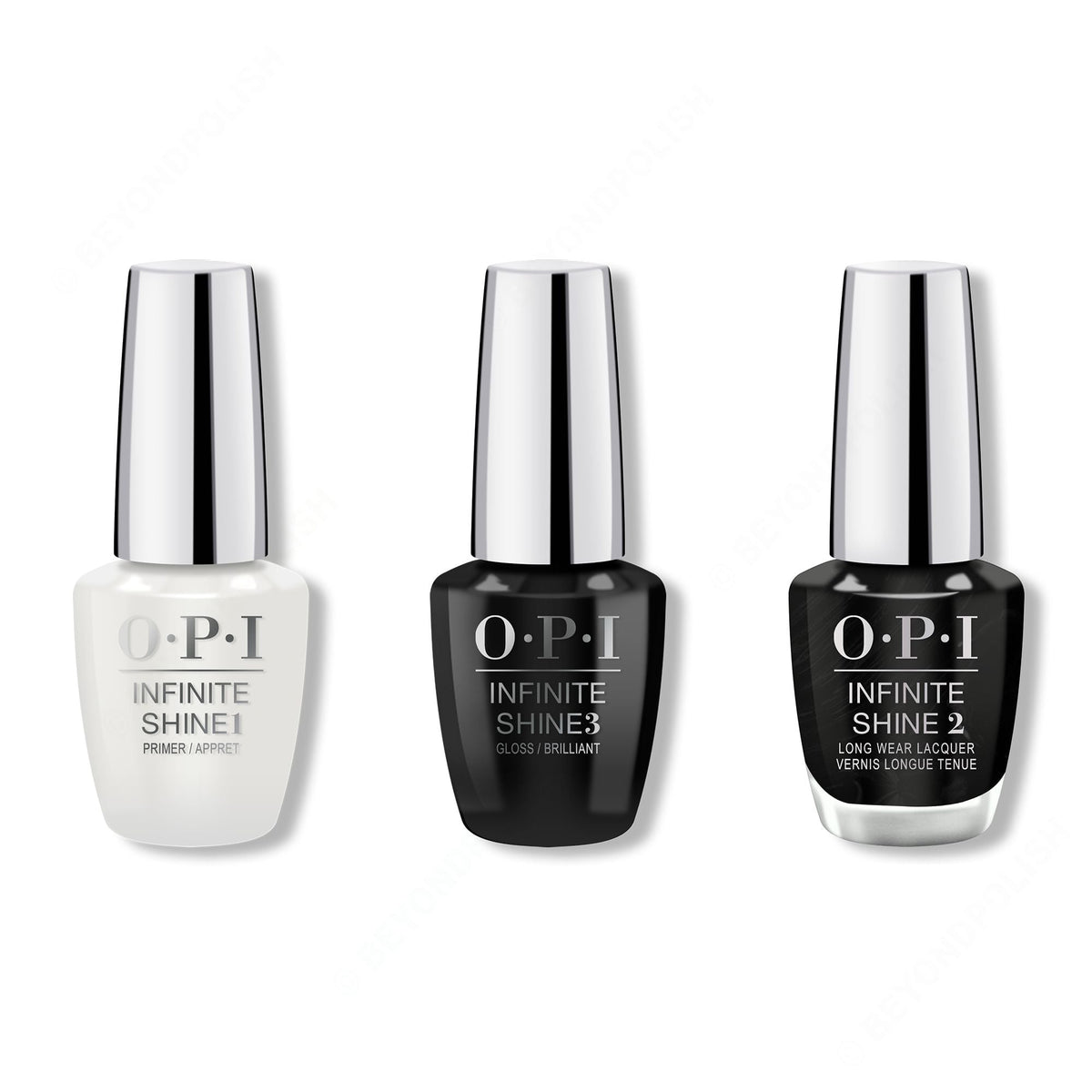 OPI - Infinite Shine Combo - Base, Top & Black Onyx - Salon Quality