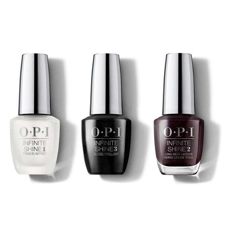 OPI - Infinite Shine Combo - Base, Top & Black To Reality 0.5 oz - Salon Quality