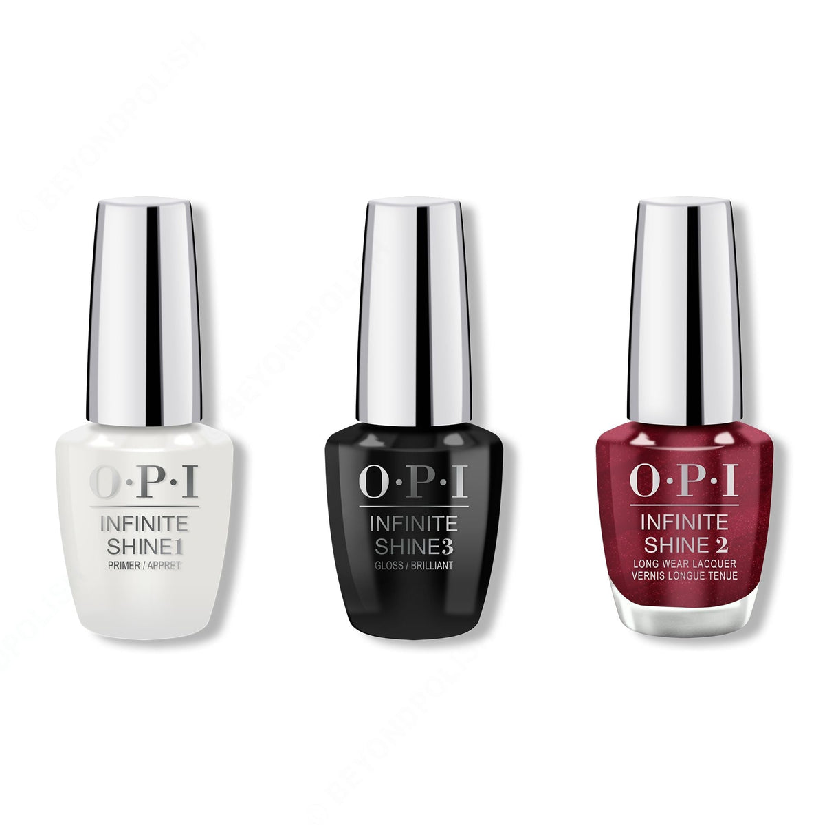 OPI - Infinite Shine Combo - Base, Top & Bogota Blackberry - Salon Quality