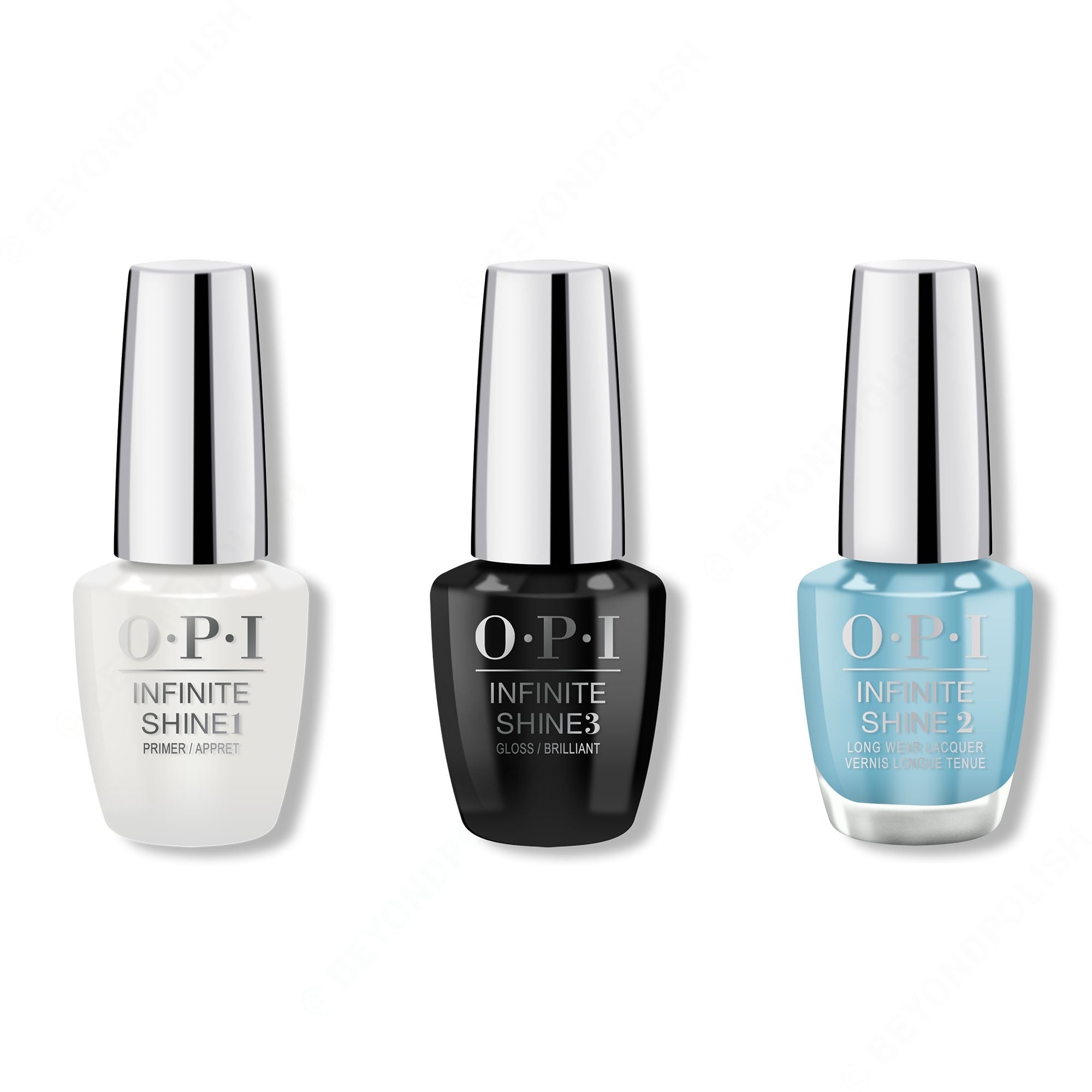 OPI - Infinite Shine Combo - Base, Top & Can't Find My Czechbook - Salon Quality