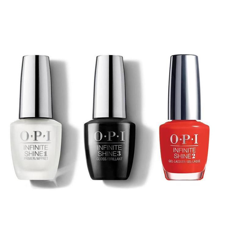OPI - Infinite Shine Combo - Base, Top & Can't Tame A Wild Thing - Salon Quality