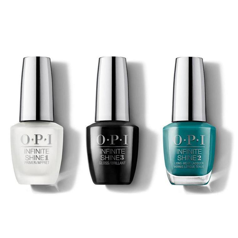 OPI - Infinite Shine Combo - Base, Top & Dance Party 'Teal Dawn - Salon Quality