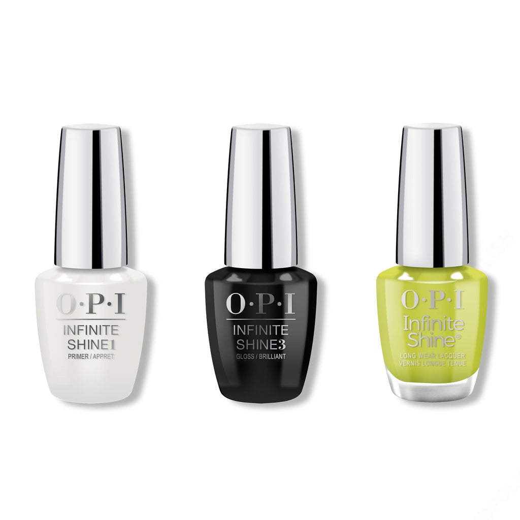 OPI - Infinite Shine Combo - Base, Top & Get in Lime - Salon Quality