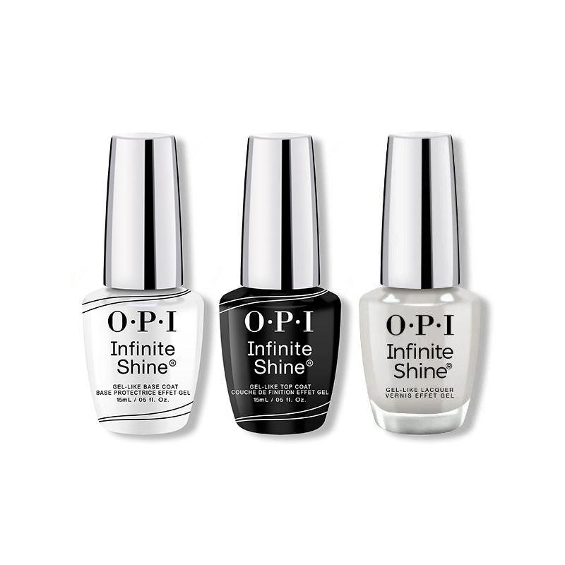 OPI - Infinite Shine Combo - Base, Top & Gray It On Me - Salon Quality