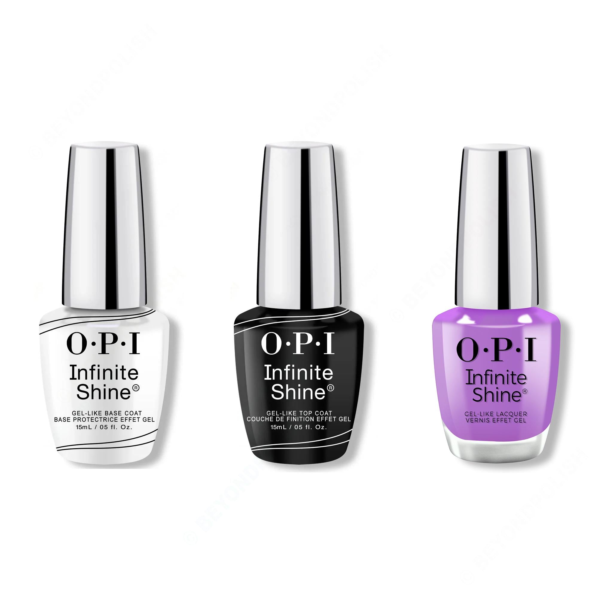 OPI - Infinite Shine Combo - Base, Top & Here Plums the Sun - Salon Quality