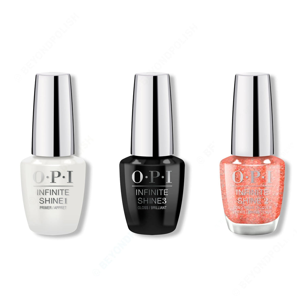 OPI - Infinite Shine Combo - Base, Top & It's a Wonderful Spice - Salon Quality
