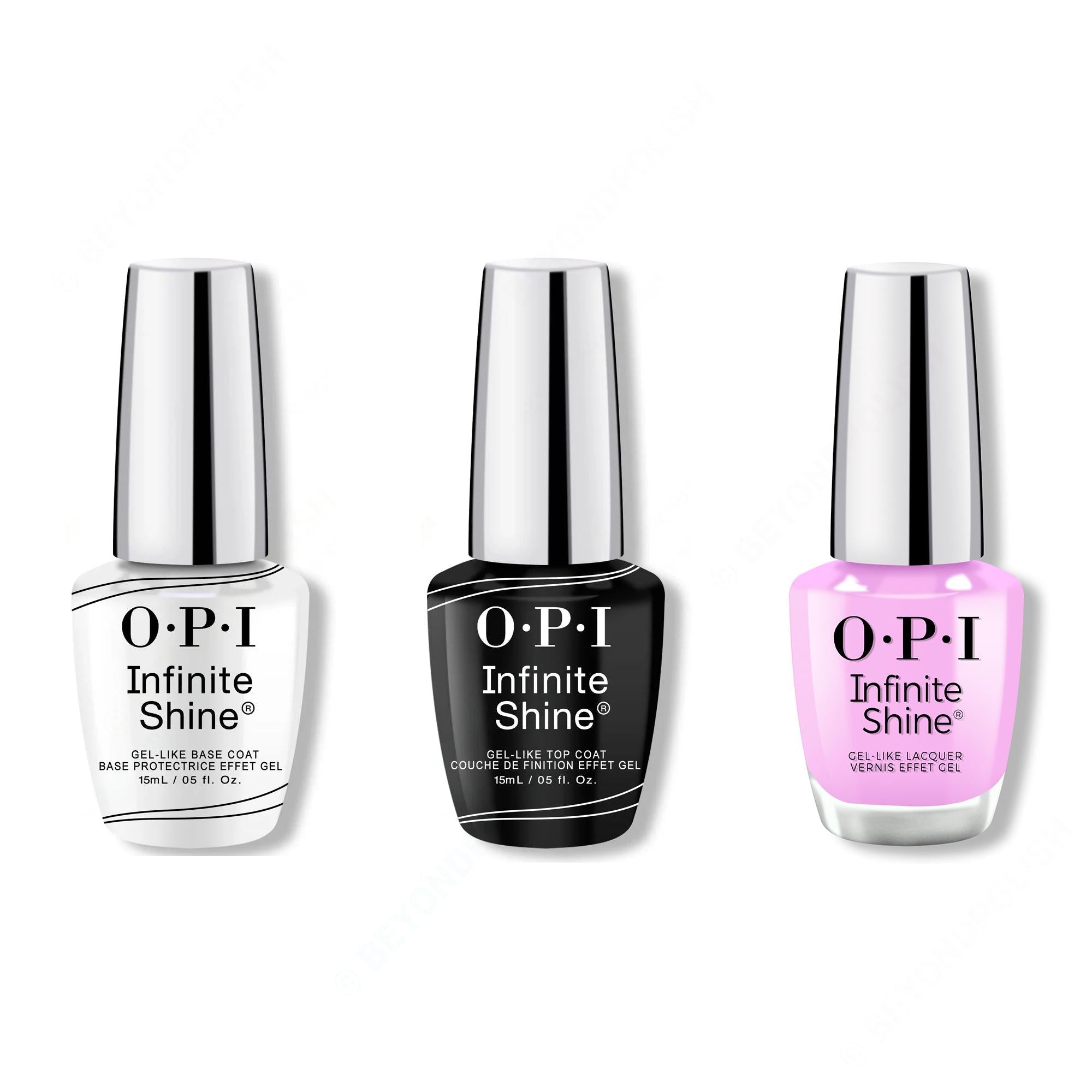 OPI - Infinite Shine Combo - Base, Top & Learn to Fly-lac - Salon Quality