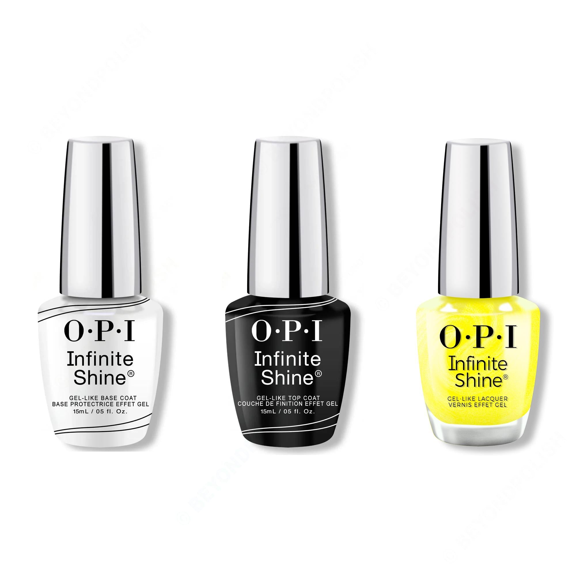 OPI - Infinite Shine Combo - Base, Top & Limon-yello! - Salon Quality