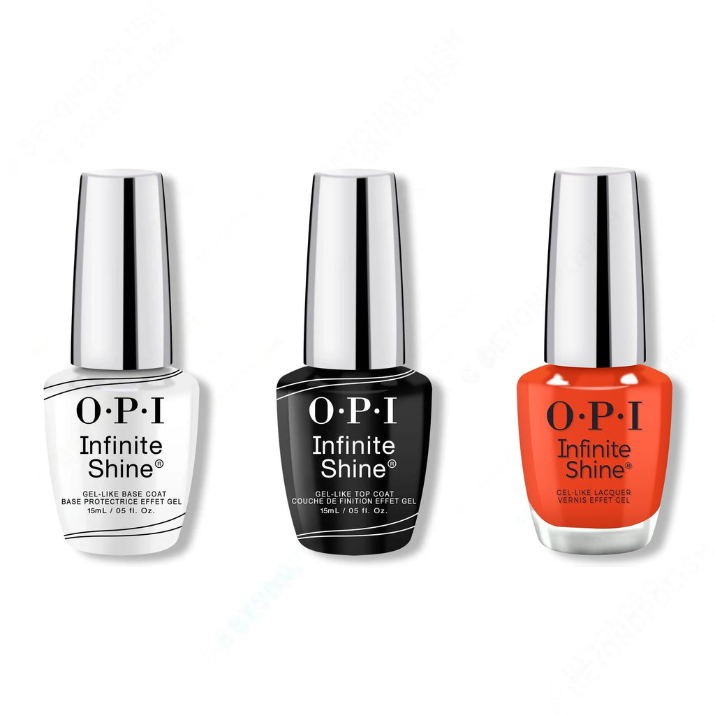 OPI - Infinite Shine Combo - Base, Top & Mini Plaid Flirt - Salon Quality