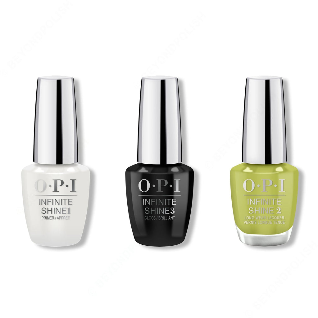 OPI - Infinite Shine Combo - Base, Top & Pear-adise Cove - Salon Quality