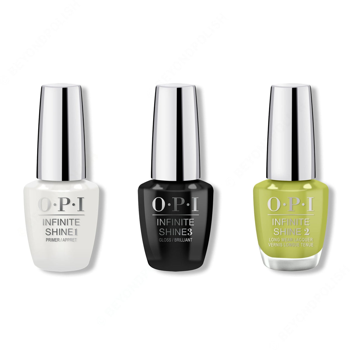 OPI - Infinite Shine Combo - Base, Top & Pear-adise Cove - Salon Quality