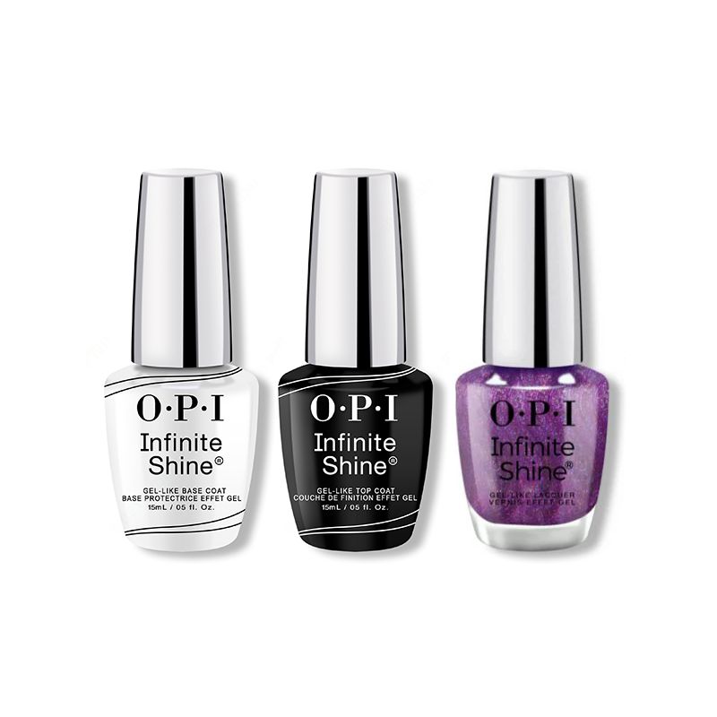 OPI - Infinite Shine Combo - Base, Top & Purple Reign - Salon Quality