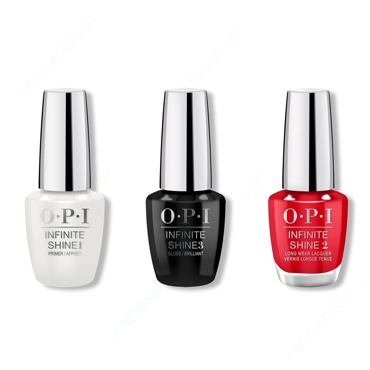 OPI - Infinite Shine Combo - Base, Top & Rebel With A Clause - Salon Quality