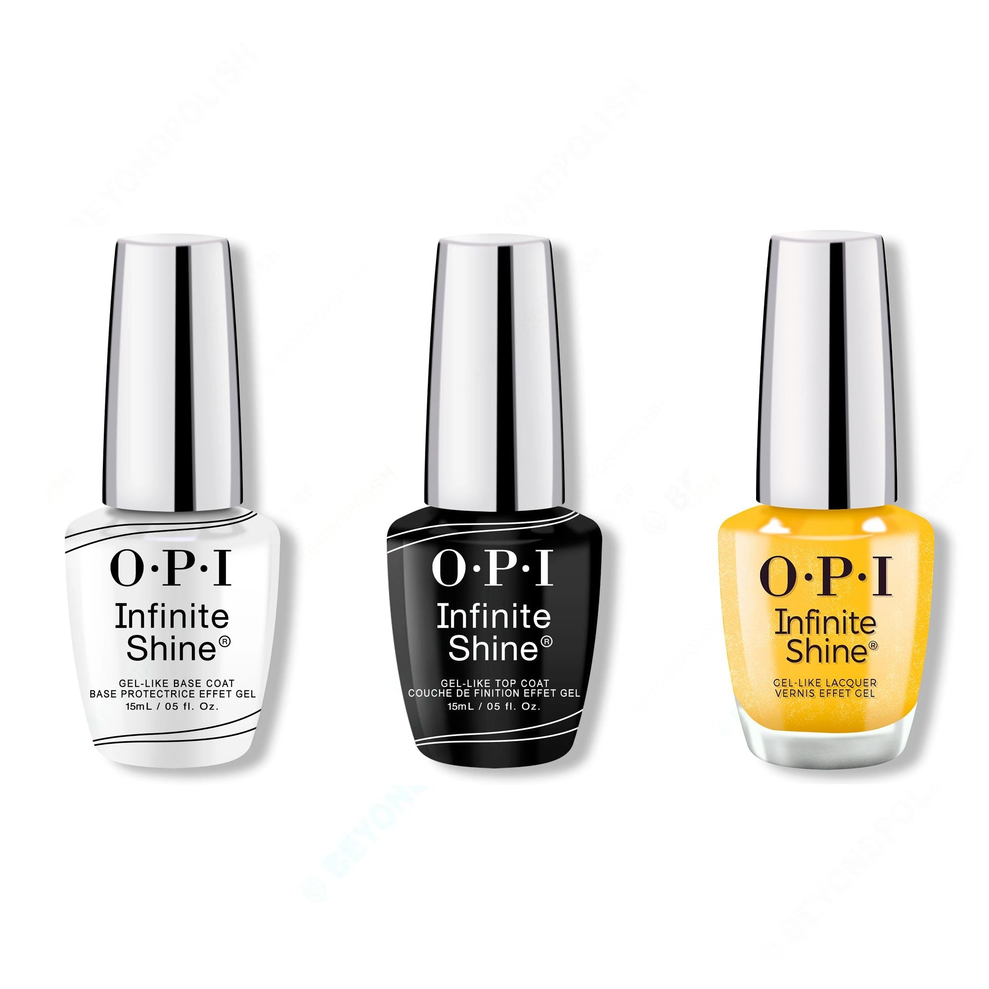 OPI - Infinite Shine Combo - Base, Top & Slay Hello to Yellow - Salon Quality
