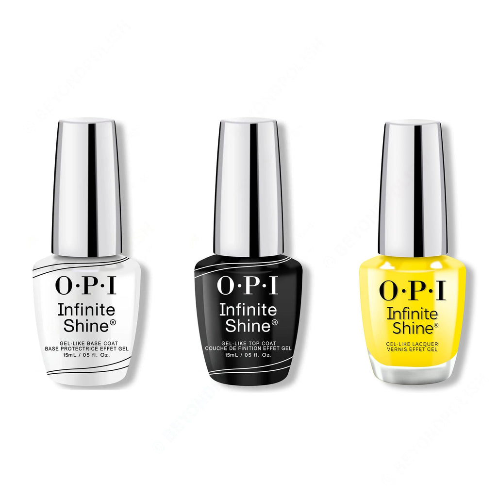 OPI - Infinite Shine Combo - Base, Top & Sunkissed and Tell - Salon Quality