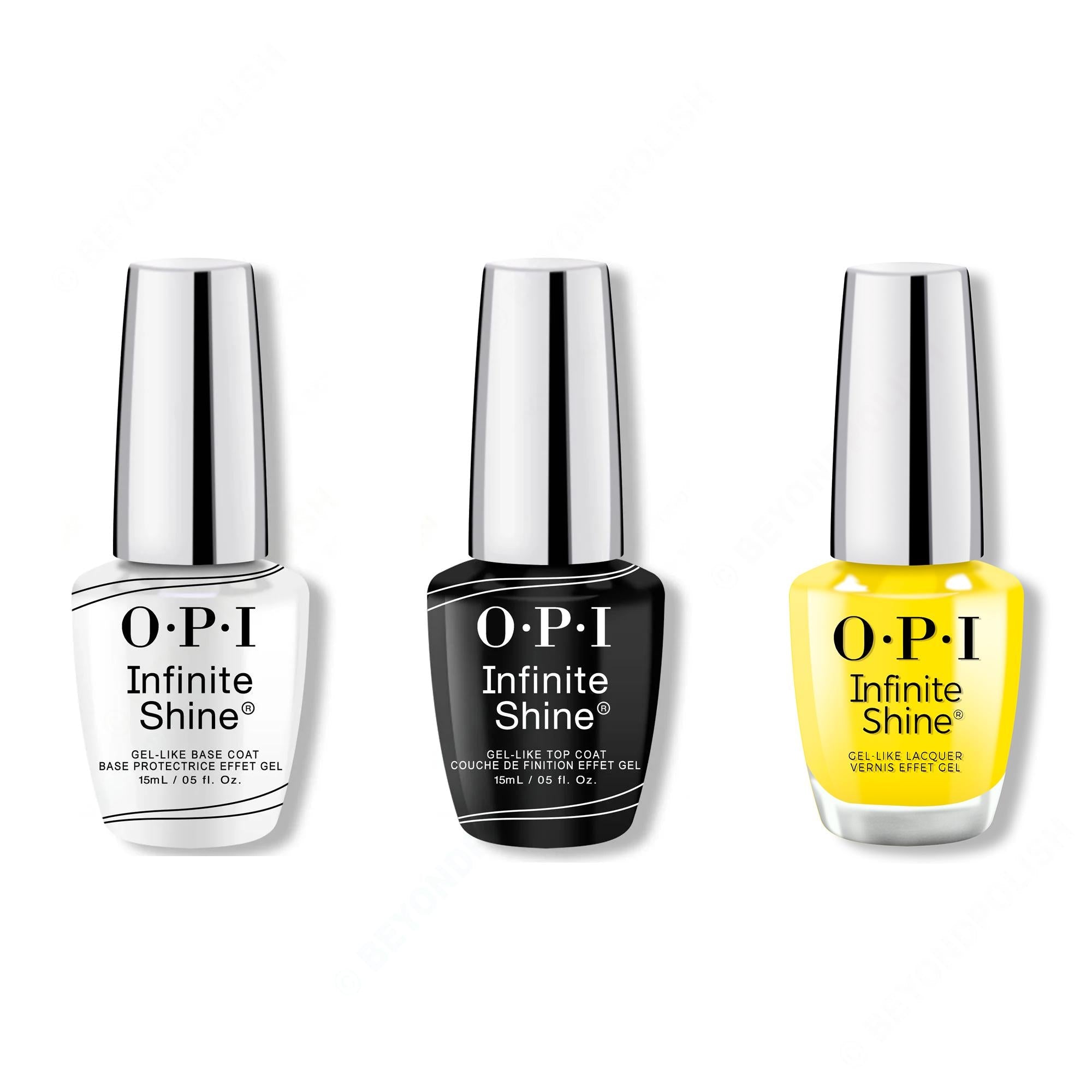 OPI - Infinite Shine Combo - Base, Top & Sunkissed and Tell - Salon Quality