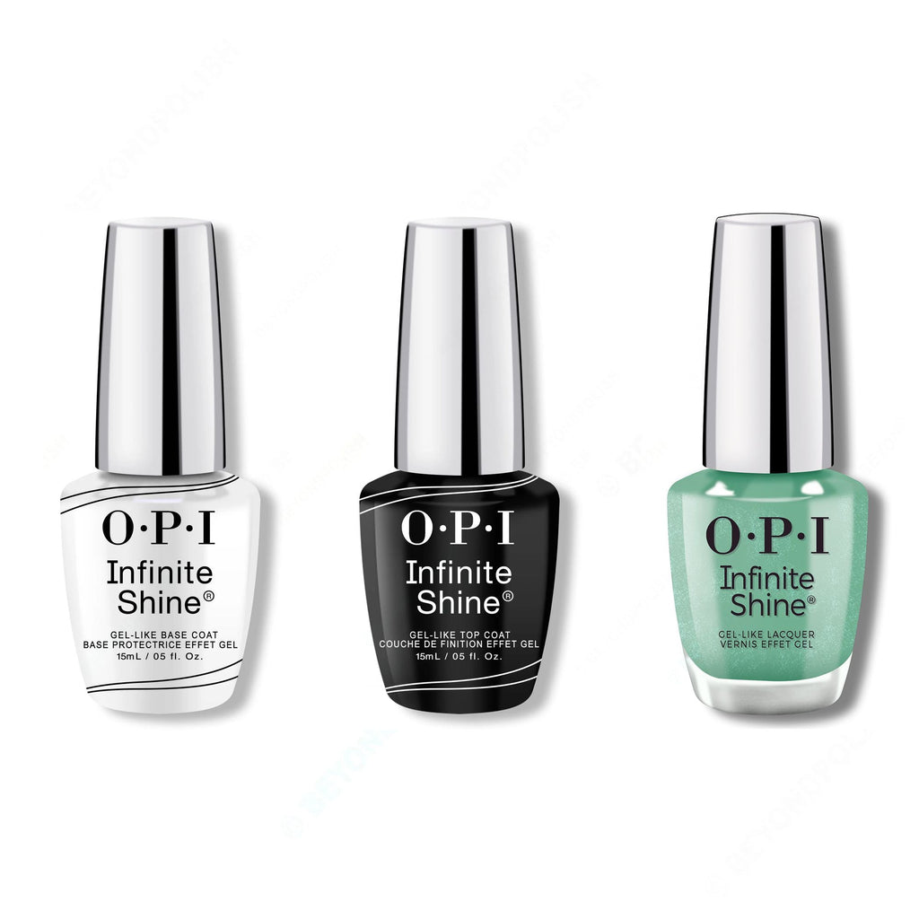 OPI - Infinite Shine Combo - Base, Top & Teals Familiar - Salon Quality