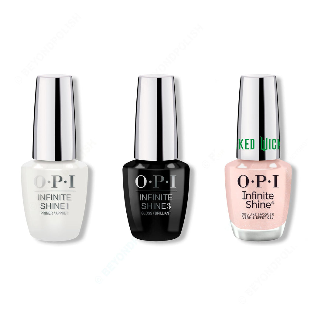 OPI - Infinite Shine Combo - Base, Top & The "Ga" is Silent - Salon Quality