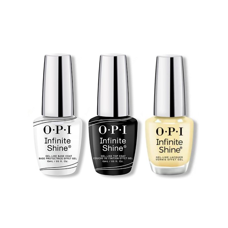 OPI - Infinite Shine Combo - Base, Top & This Chic Is Bananas - Salon Quality