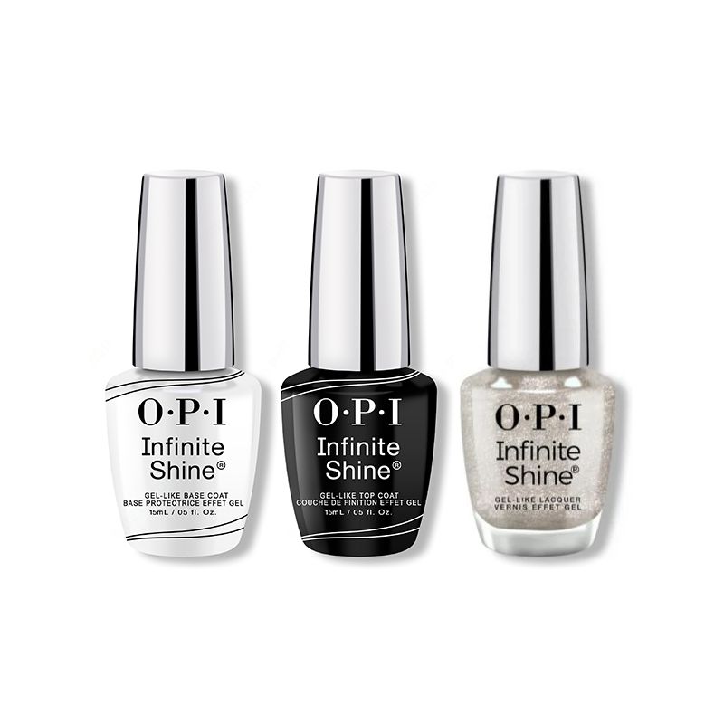OPI - Infinite Shine Combo - Base, Top & Work From Chrome - Salon Quality