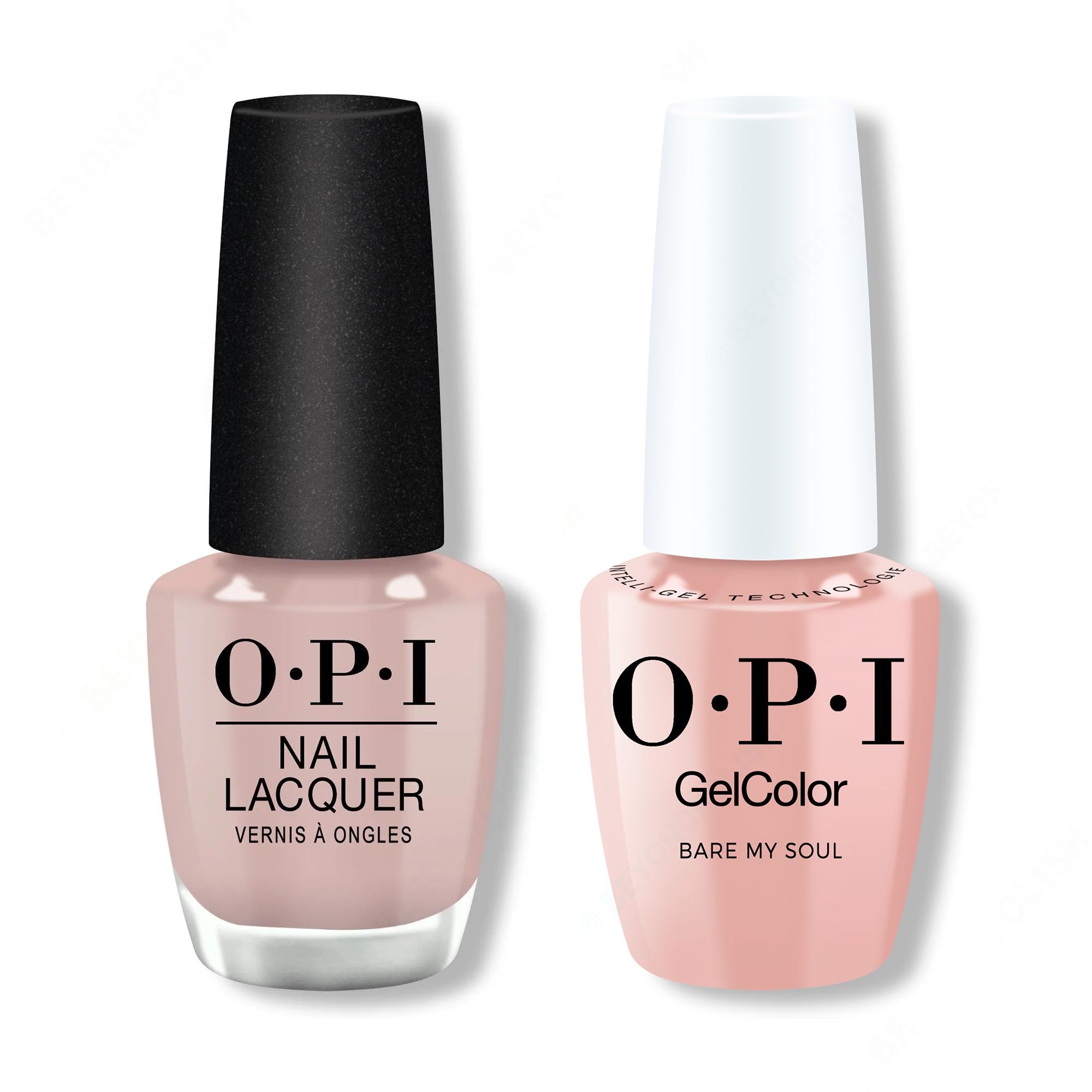 OPI - Intelli-Gel & Lacquer Combo - Bare My Soul - Salon Quality
