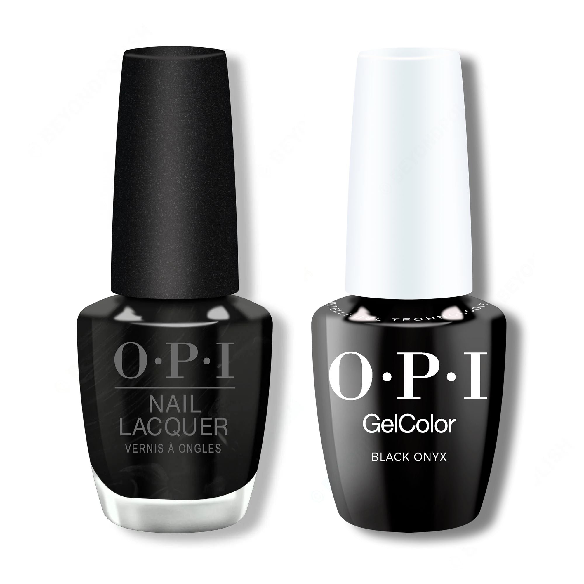 OPI - Intelli-Gel & Lacquer Combo - Black Onyx - Salon Quality