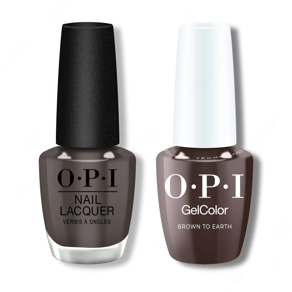 OPI - Intelli-Gel & Lacquer Combo - Brown To Earth - Salon Quality