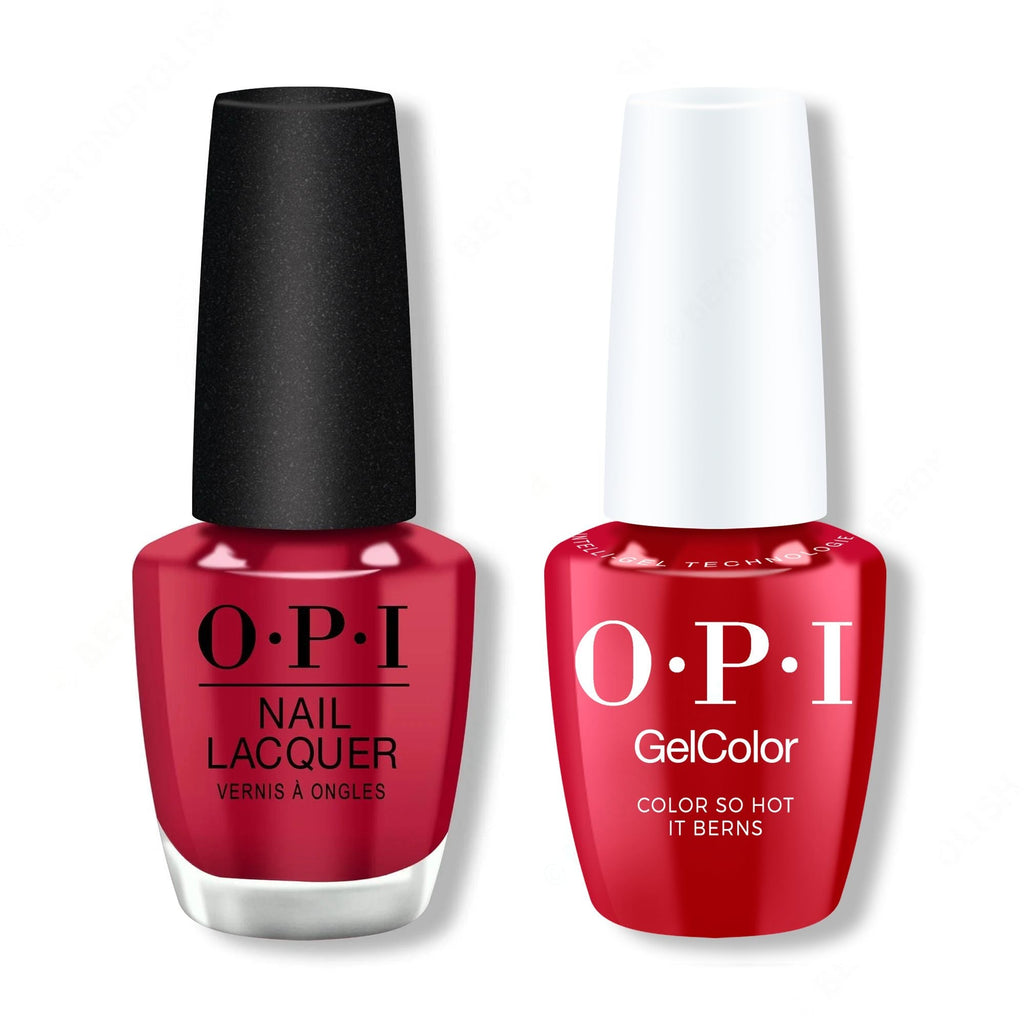 OPI - Intelli-Gel & Lacquer Combo - Color So Hot It Berns - Salon Quality