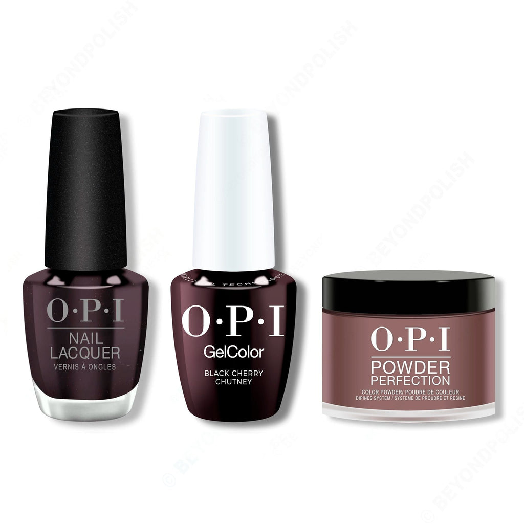OPI - Intelli-Gel, Lacquer & Dip Combo - Black Cherry Chutney - Salon Quality