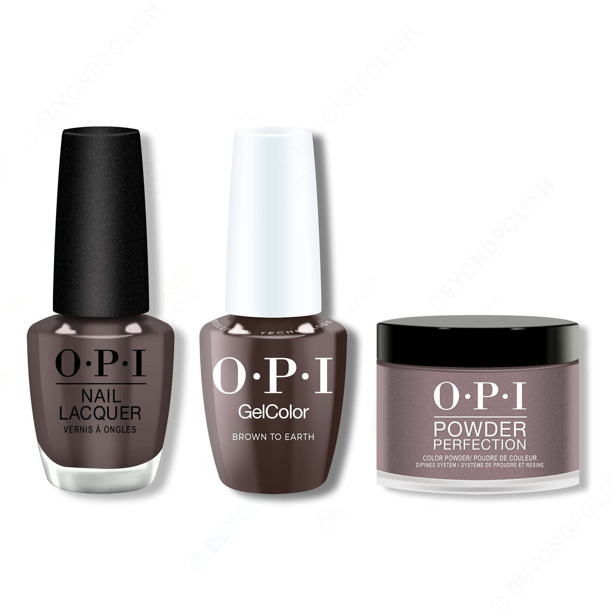 OPI - Intelli-Gel, Lacquer & Dip Combo - Brown To Earth - Salon Quality