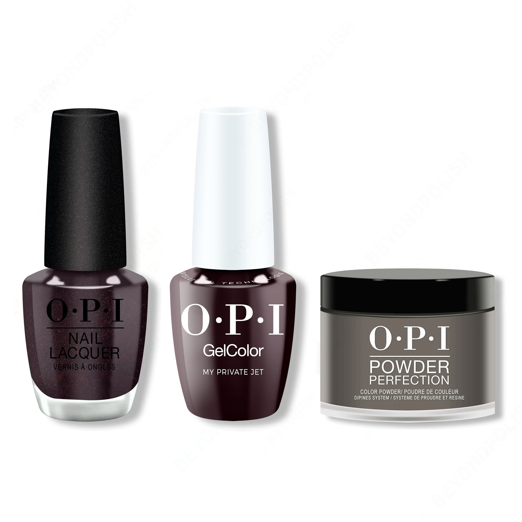 OPI - Intelli-Gel, Lacquer & Dip Combo - My Private Jet - Salon Quality