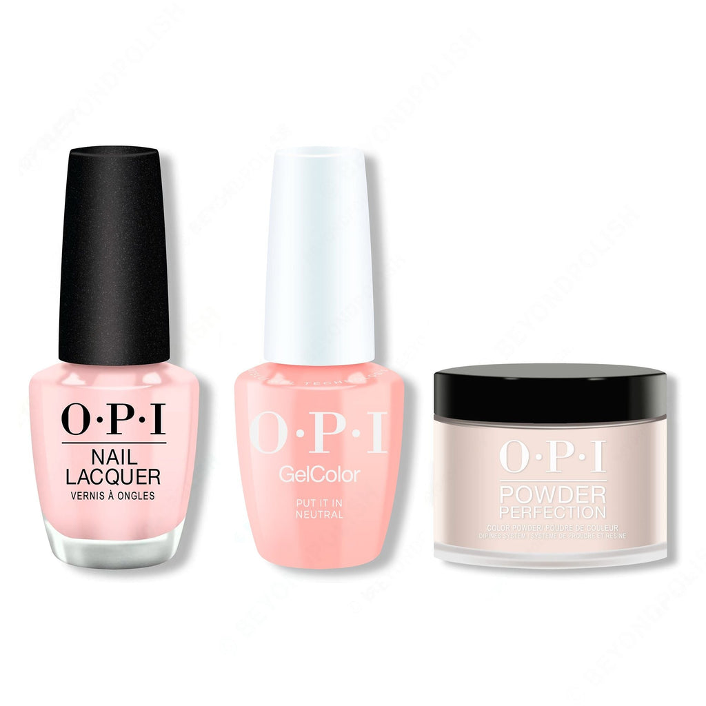 OPI - Intelli-Gel, Lacquer & Dip Combo - Put It In Neutral - Salon Quality
