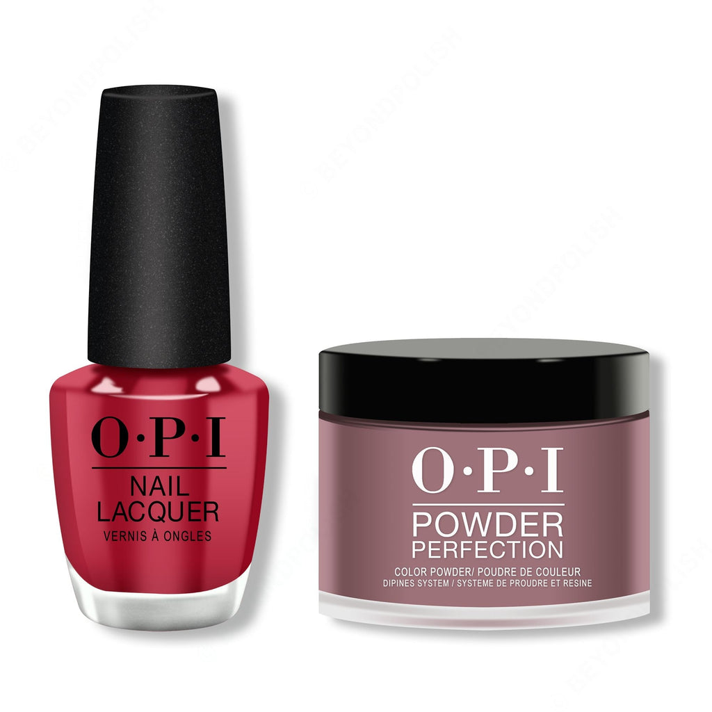 OPI - Lacquer & Dip Combo - Chick Flick Cherry - Salon Quality