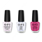 OPI - Nail Lacquer Combo - Base, Top & 7th & Flower - Salon Quality