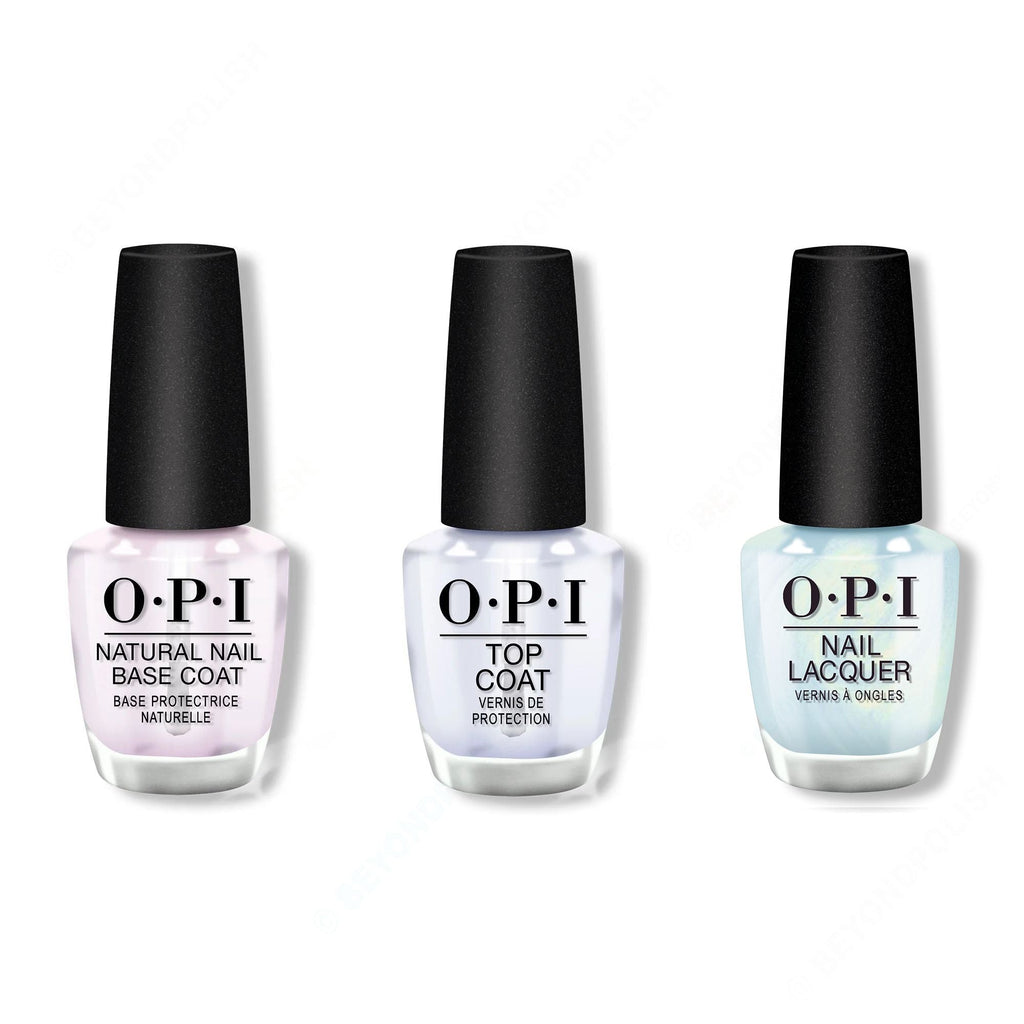 OPI - Nail Lacquer Combo - Base, Top & Air We Go - Salon Quality