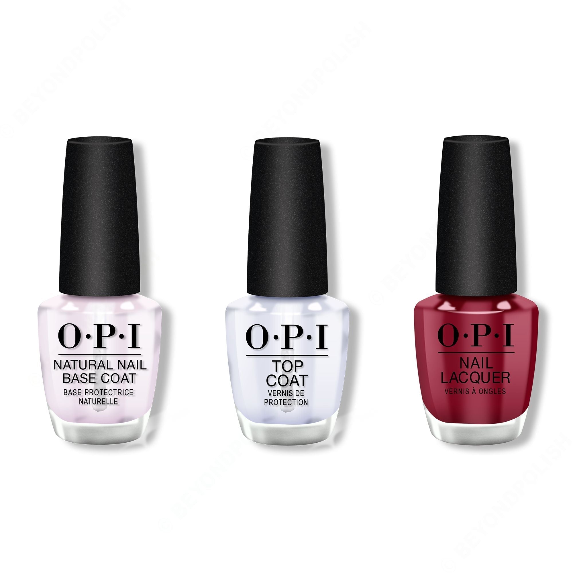 OPI - Nail Lacquer Combo - Base, Top & Amore at the Grand Canal 0.5 oz - Salon Quality