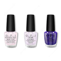OPI - Nail Lacquer Combo - Base, Top & Aquarius Renegade - Salon Quality