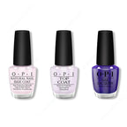 OPI - Nail Lacquer Combo - Base, Top & Aquarius Renegade - Salon Quality