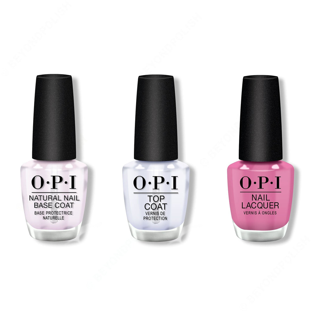 OPI - Nail Lacquer Combo - Base, Top & Arigato from Tokyo 0.5 oz - Salon Quality