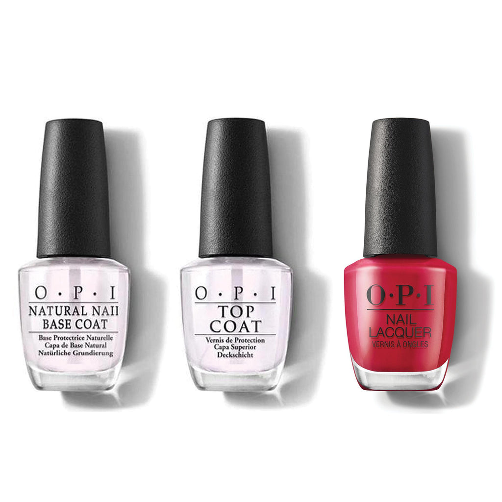 OPI - Nail Lacquer Combo - Base, Top & Art Walk in Suzi's Shoes - Salon Quality