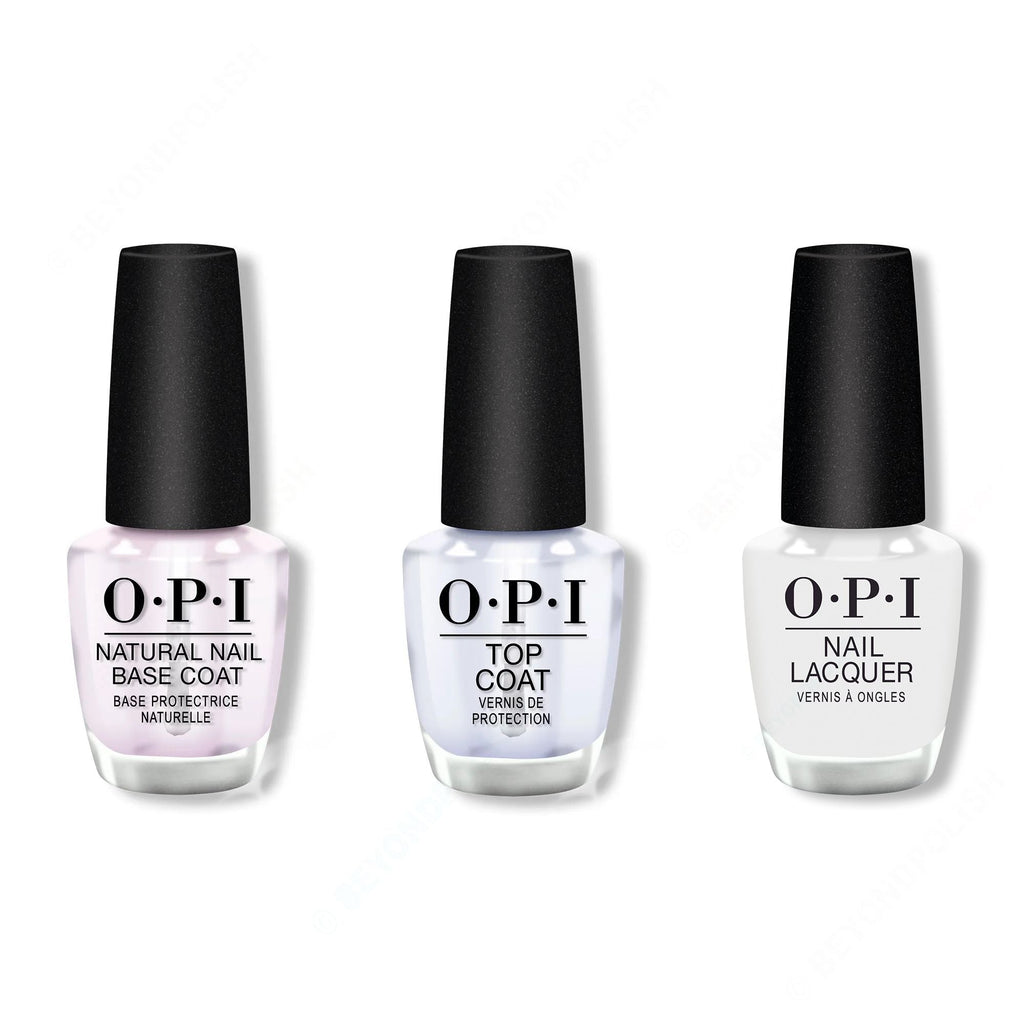 OPI - Nail Lacquer Combo - Base, Top & As Real As It Gets - Salon Quality