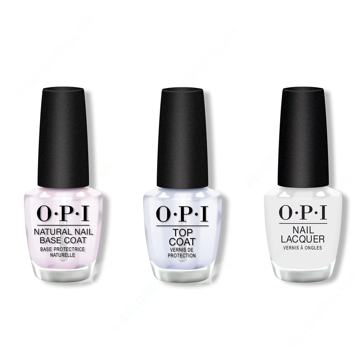 OPI - Nail Lacquer Combo - Base, Top & As Real As It Gets - Salon Quality