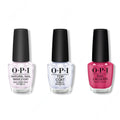 OPI - Nail Lacquer Combo - Base, Top & Aurora Berry-alis 0.5 oz - Salon Quality