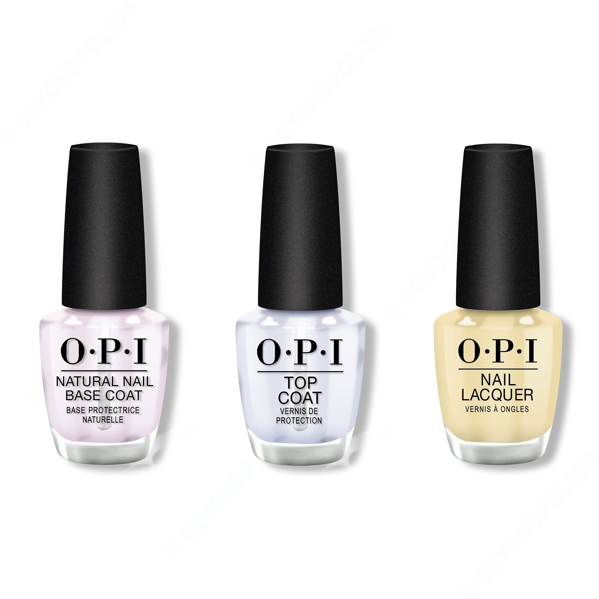 OPI - Nail Lacquer Combo - Base, Top & Bee-hind the Scenes - Salon Quality